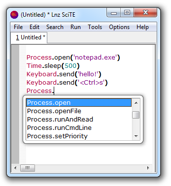 LnzScript demo screenshot